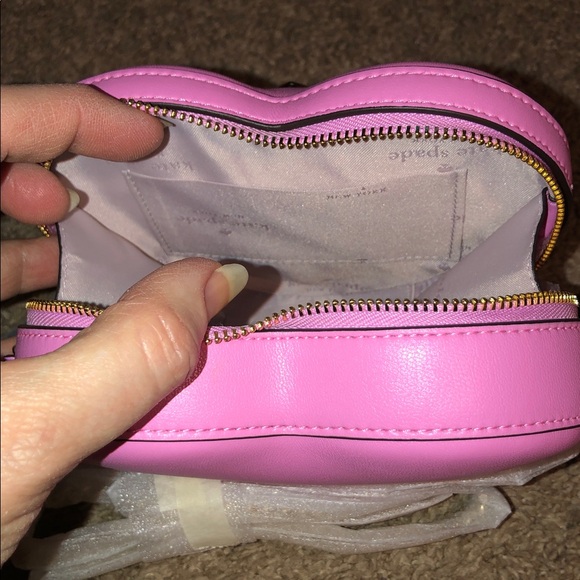 NWT-Kate Spade-Love Shack-3D Mini Heart🩷Crossbody-Surf Pink-$279 - Picture 10 of 15